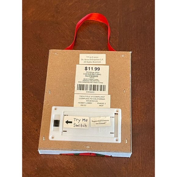 Set Of 2 Grinch Christmas Light Up Canvas Xmas Tree Ornament grinchmas - Picture 7 of 9